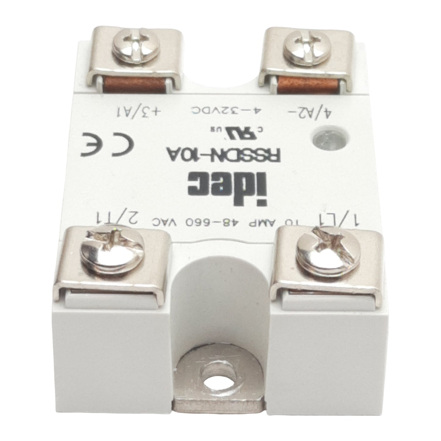 Used Idec RSSDN-10A Solid-State Relay, SPST-NO, 4-23VDC In, 10A 48-660VAC Out