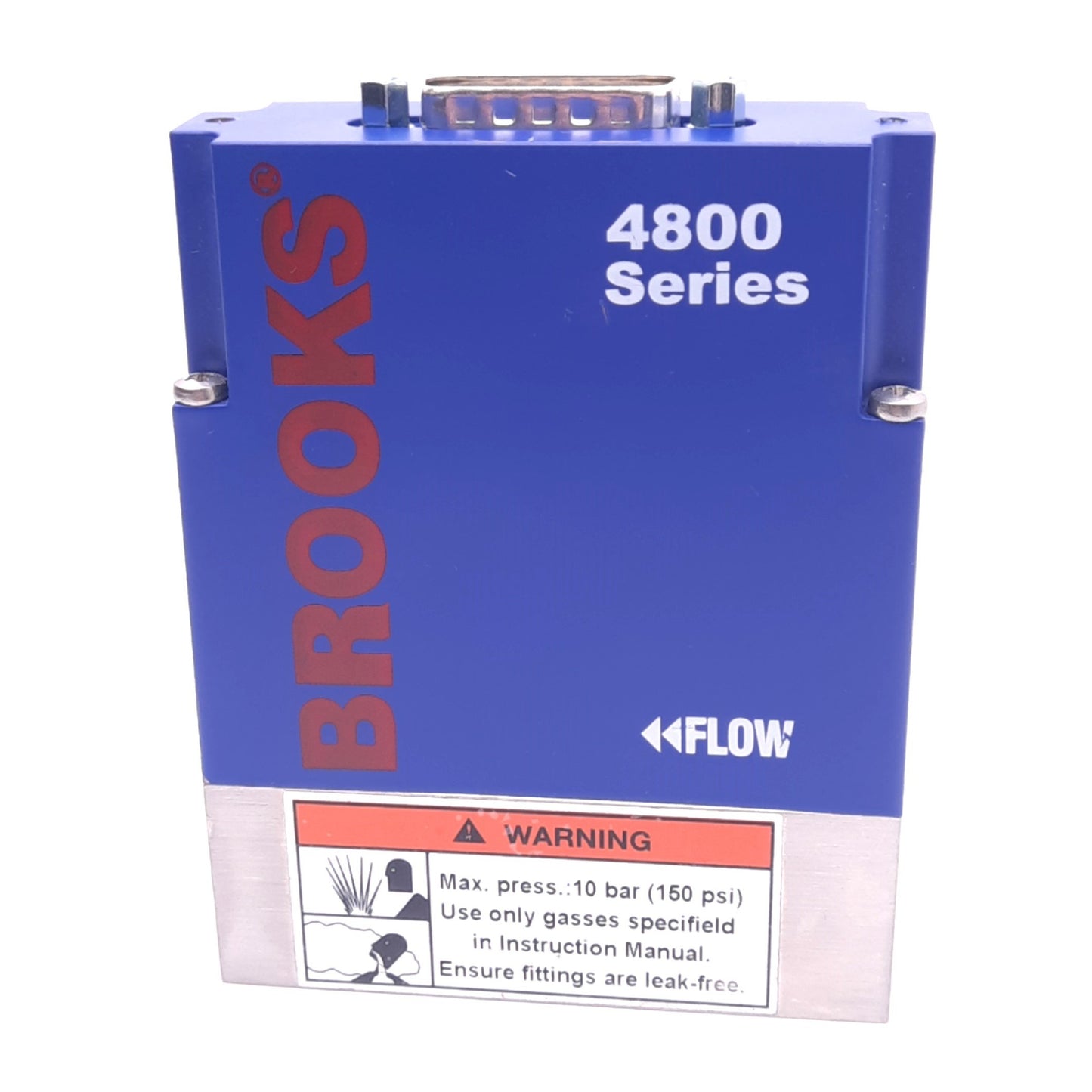 Used Brooks 4860ABB2C1A1ACB10A 4800 Series Mass Flow Meter, 10bar Max, 1/4"NPTF 24VDC