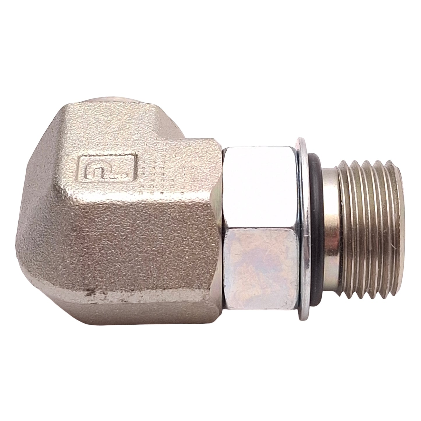 New – Open box Lot of 2 Parker 10-1/2 AOEG-S FKM Elbow Fitting, 90°, SAE-10 to 1/2in NPT Female