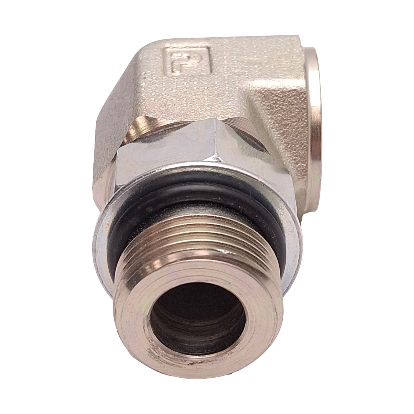 New – Open box Lot of 2 Parker 10-1/2 AOEG-S FKM Elbow Fitting, 90°, SAE-10 to 1/2in NPT Female