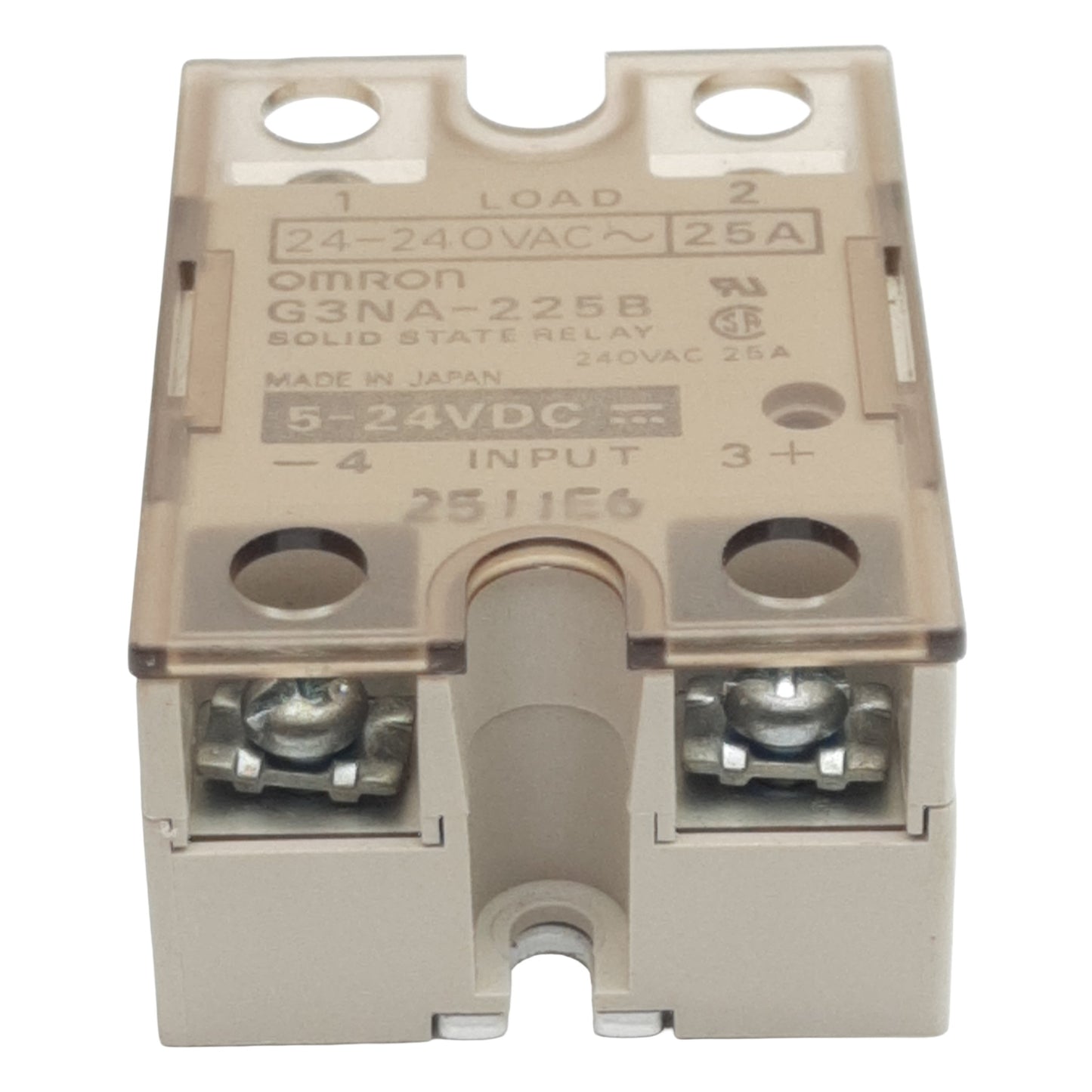 Used Omron G3NA-225B Solid-State Relay, SPST-NO, 5-24VDC In, 25A 24-240VAC Out