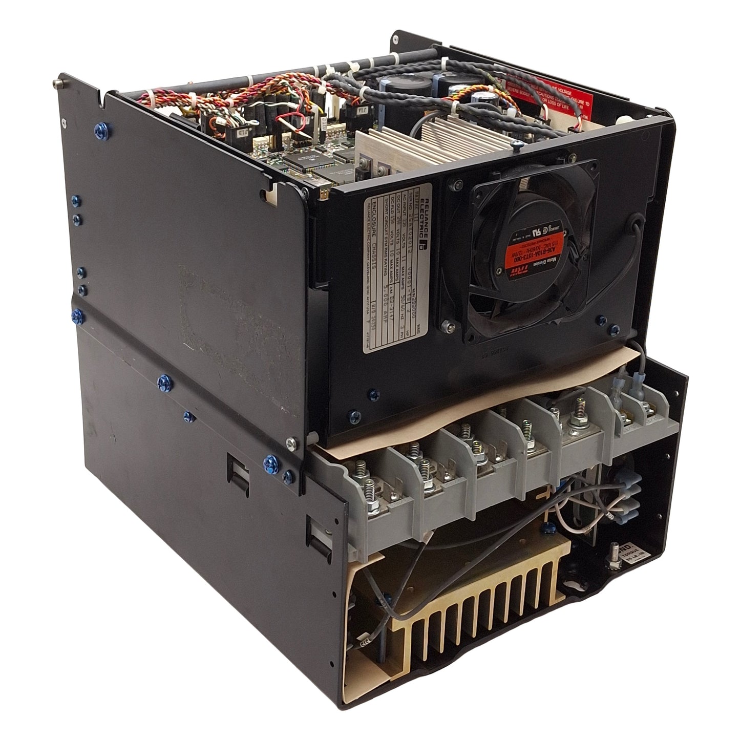 Used Reliance Electric Maxpak III VS Drive 3Ø 230VAC 11A Input, 240VDC 10A Output 2HP
