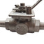 Used Flowtek Ball Valve, 800 PSIG, Water Oil Gas, 3 Way, 1/2" Sanitary Fitting