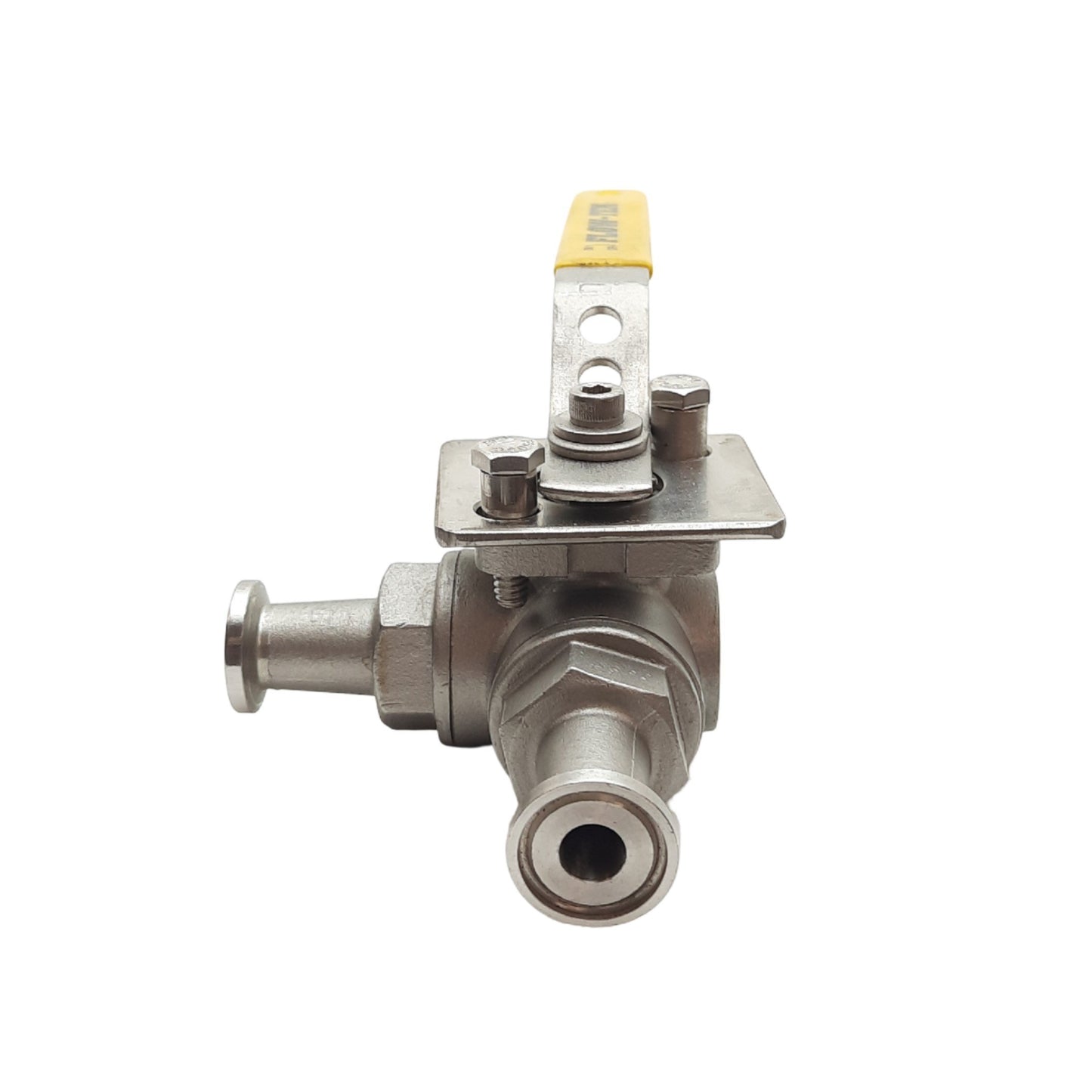 Used Flowtek Ball Valve, 800 PSIG, Water Oil Gas, 3 Way, 1/2" Sanitary Fitting