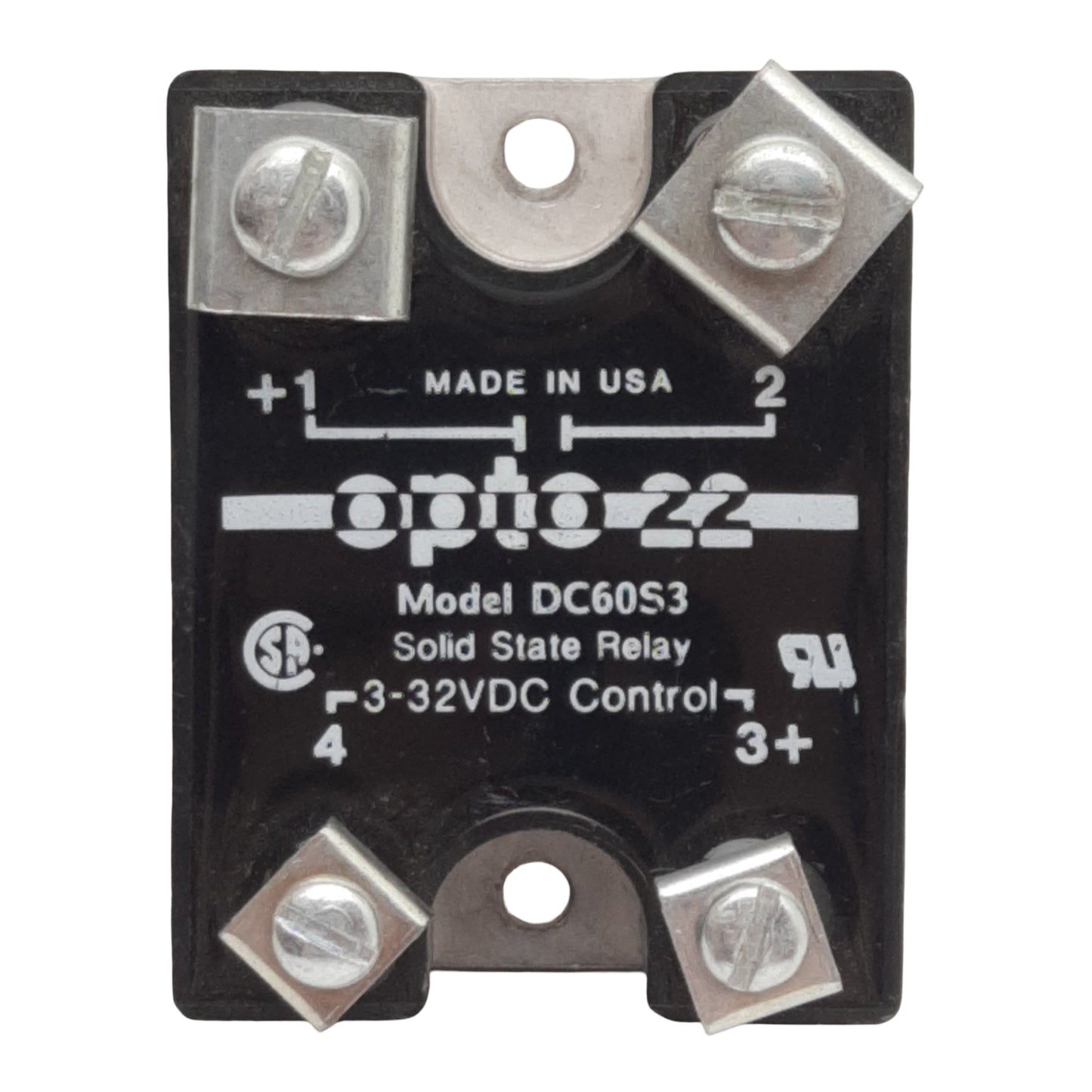 Used Opto 22 DC60S3 DC Switching Solid-State Relay, 3-32VDC In, 3A 60VDC Out