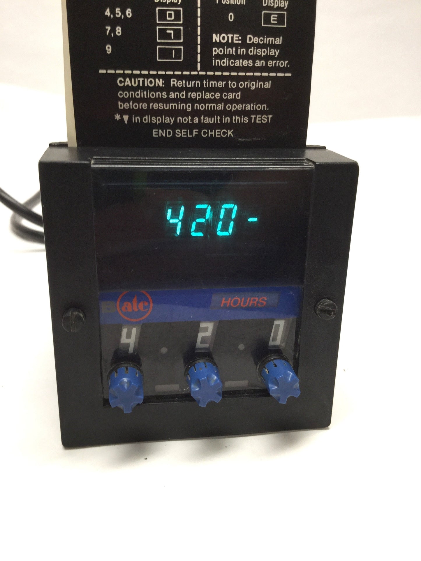 Used ATC 365A300Q30PX Long Ranger Computing Timer 0.01s to 999hr, 120VAC, DPDT Relay