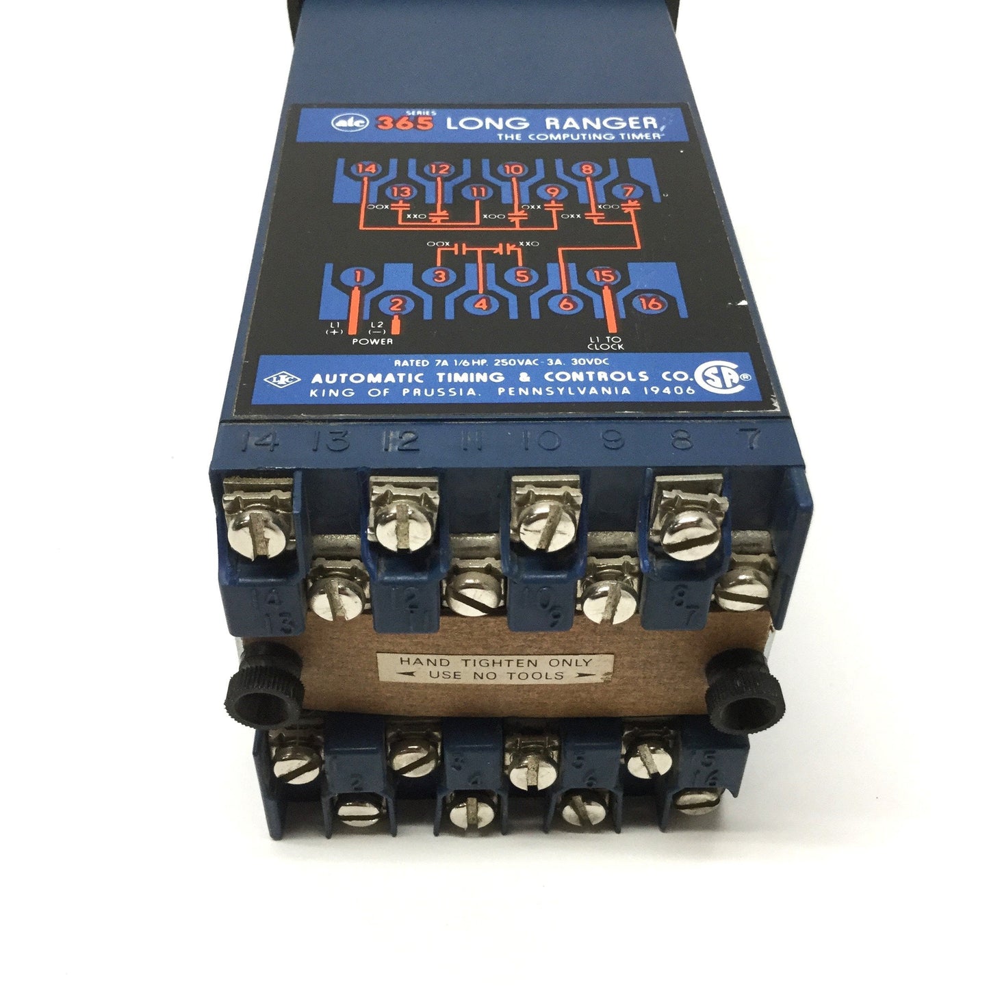 Used ATC 365A300Q30PX Long Ranger Computing Timer 0.01s to 999hr, 120VAC, DPDT Relay