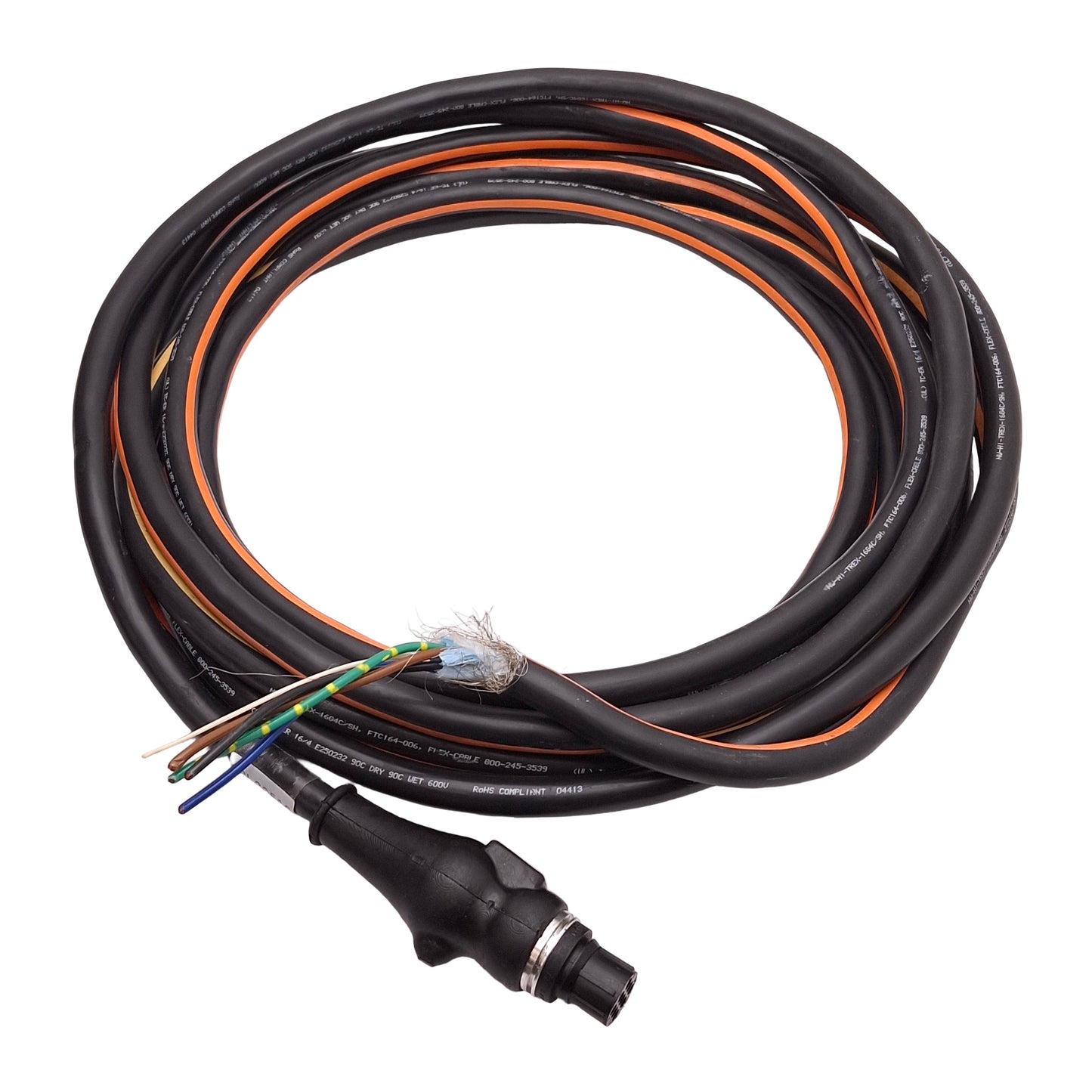 Used Flex-Cable FC-CPWM6DF-16AF-M006 Motor Power Cable 9-Pin to Flying Leads, 6m