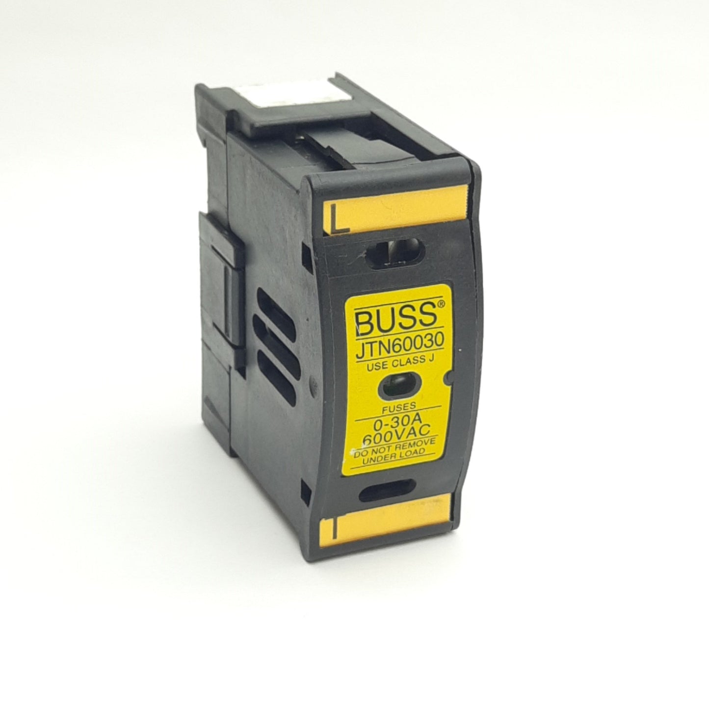 Used Bussmann JTN60030 Touch Safe Fuseholder, 600VA, 30 A, Use J Class Fuse