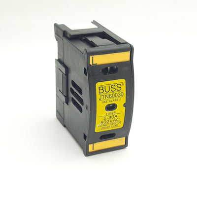 Used Bussmann JTN60030 Touch Safe Fuseholder, 600VA, 30 A, Use J Class Fuse