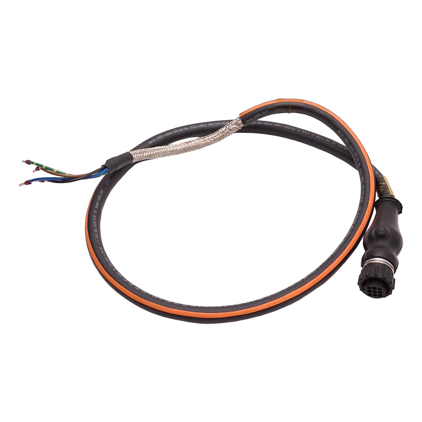 Used Flex-Cable FC-CPBM6DF-16AF-M001 Motor Power/Brake Cable 9-Pin to Flying Leads 1m
