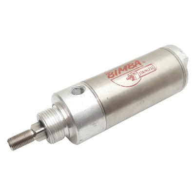 Used Bimba NRM-312-D Pneumatic Cylinder, ø2in Bore, 2in Stroke, 1/4in NPT, 250psi