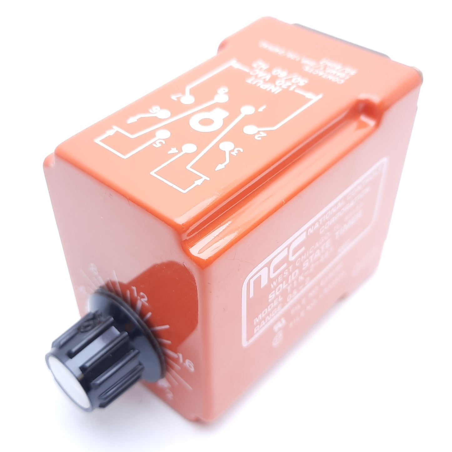 Used Ametek NCC T1K-2-416 Solid State Timer Adjustable Knob, Range 0.05-2sec, 120VAC