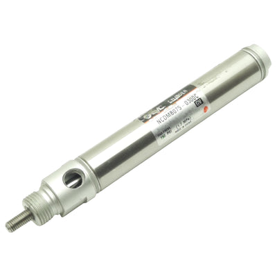 Used SMC NCDMB075-0300C Pneumatic Cylinder ø3/4in Bore, 3in Stroke, 1/8in NPT, 250psi