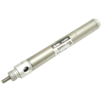 Used SMC NCDMB075-0400C Pneumatic Cylinder ø3/4in Bore, 4in Stroke, 1/8in NPT, 250psi