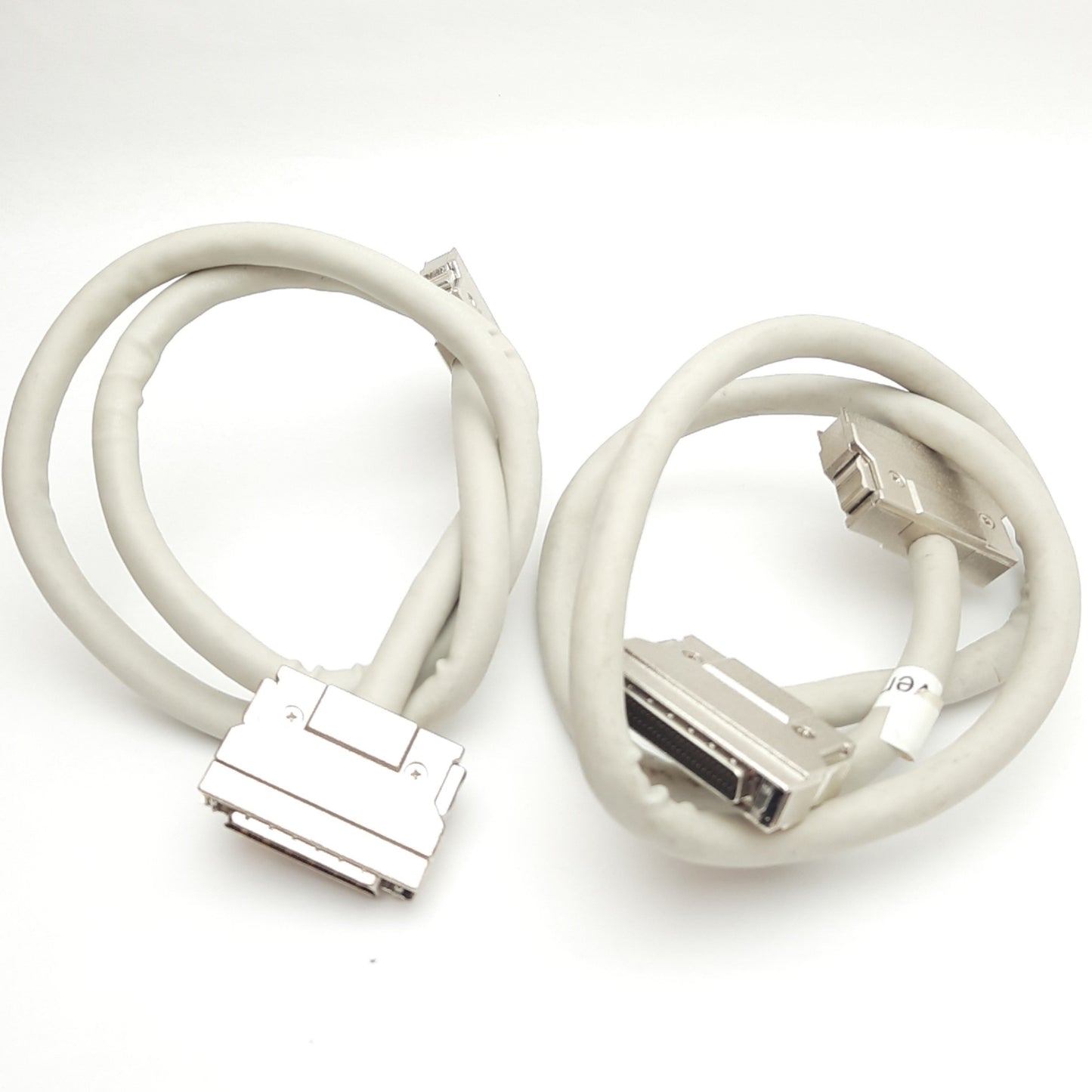 Used Lot of 2 EDA Inc 50-Pin Male SCSI to 50-Pin Male SCSI Cable, 1 Meter Length