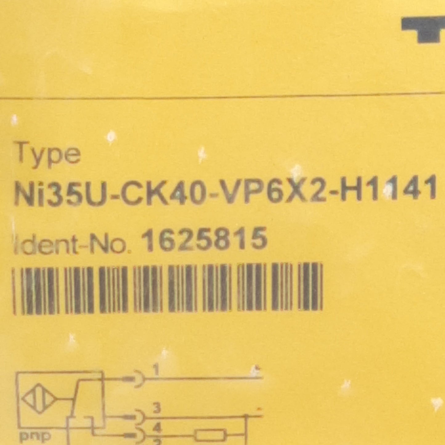 New Turck Ni35U-CK40-VP6X2-H1141 Inductive Sensor, PNP, 35mm Range, M12 4-Pin, 30VDC