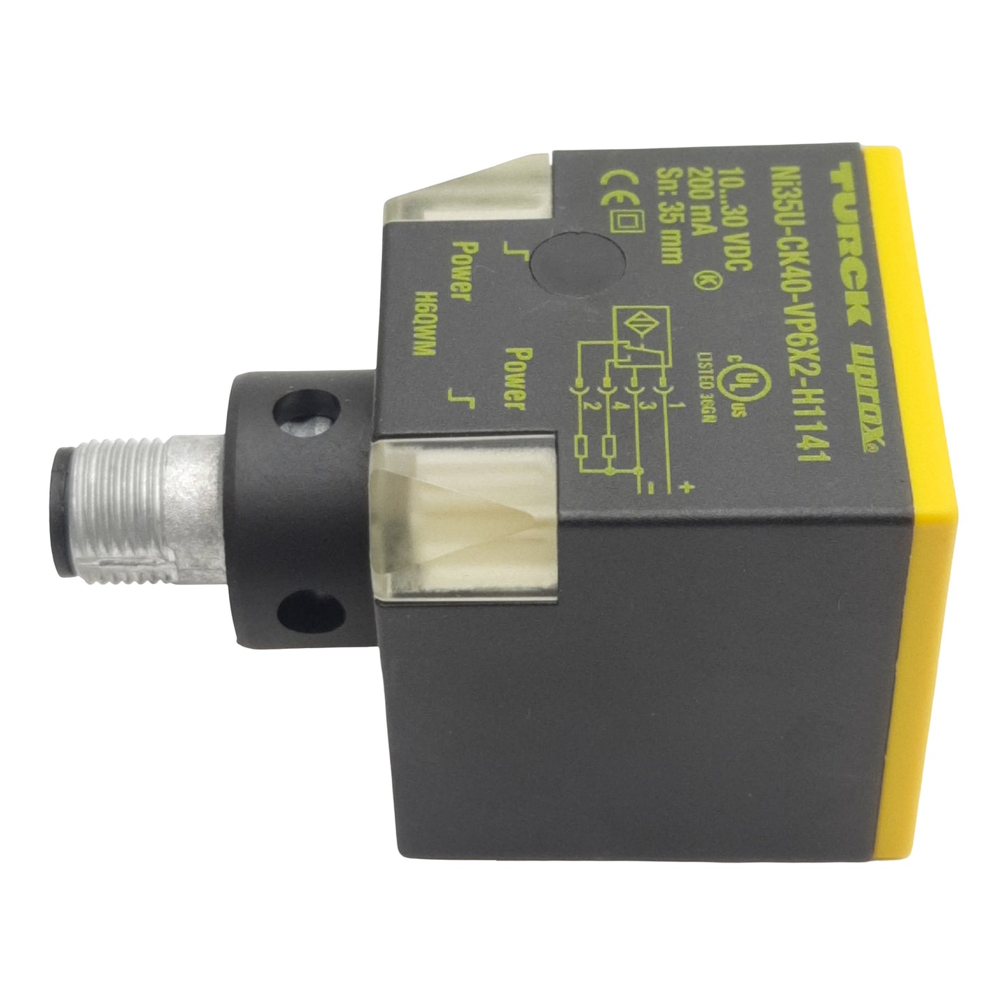 New Turck Ni35U-CK40-VP6X2-H1141 Inductive Sensor, PNP, 35mm Range, M12 4-Pin, 30VDC