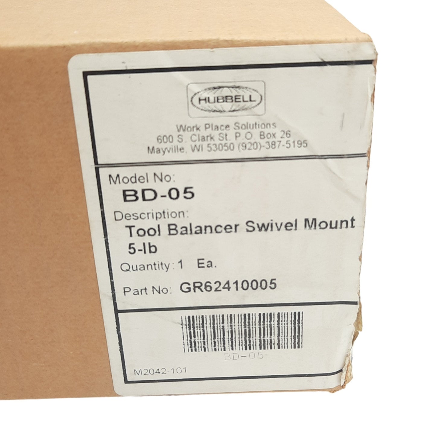 New Hubbell BD-05 Balance Reel, Load Capacity 3-5 lbs, 6 Foot Cable Length