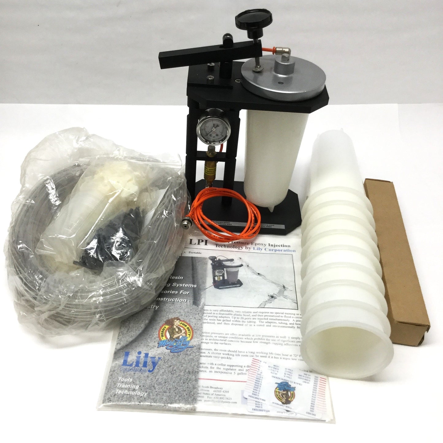 New – Open box Lily A-500 Low Pressure Epoxy Resin Injection System Starter Kit, 17psi, ±250cps