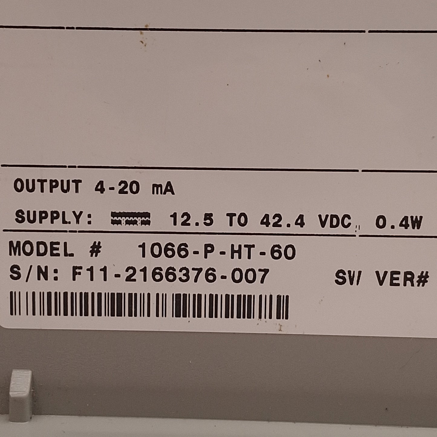 Used Rosemount 1066-P-HT-60 Single Channel Transmitter, 4-20mA Output, 12.5-42.4VDC