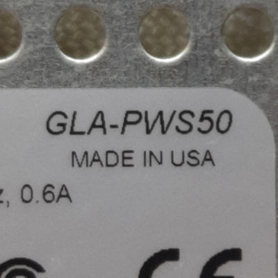 New Crestron GLA-PWS50 Power Supply, 120-240VAC In, 2.1A 24VDC 50W Out, Wall Mount