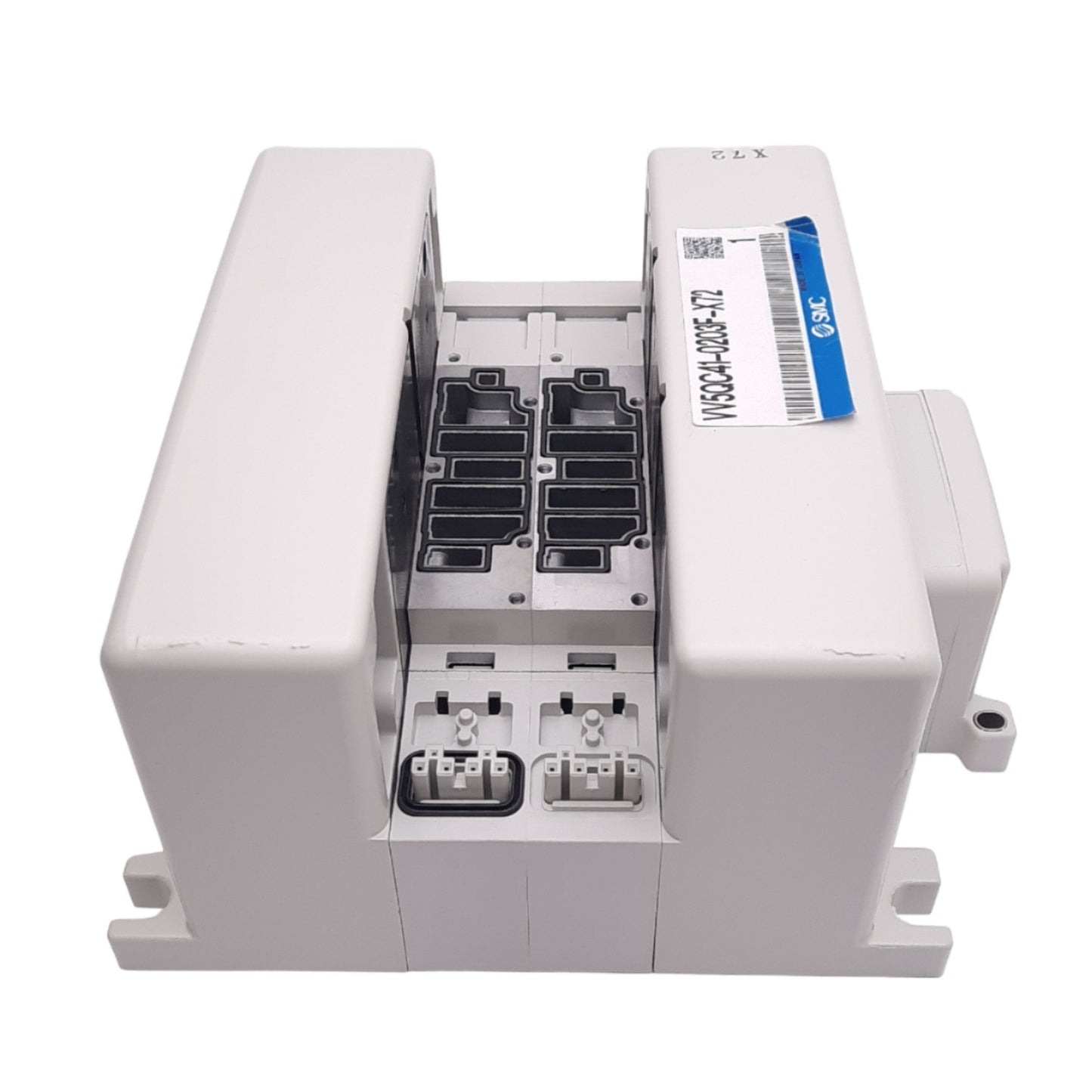 Used SMC VV5QC41-0203F-X72 Pneumatic Manifold, 4/5 Port Solenoid Valve, *Broken Mount