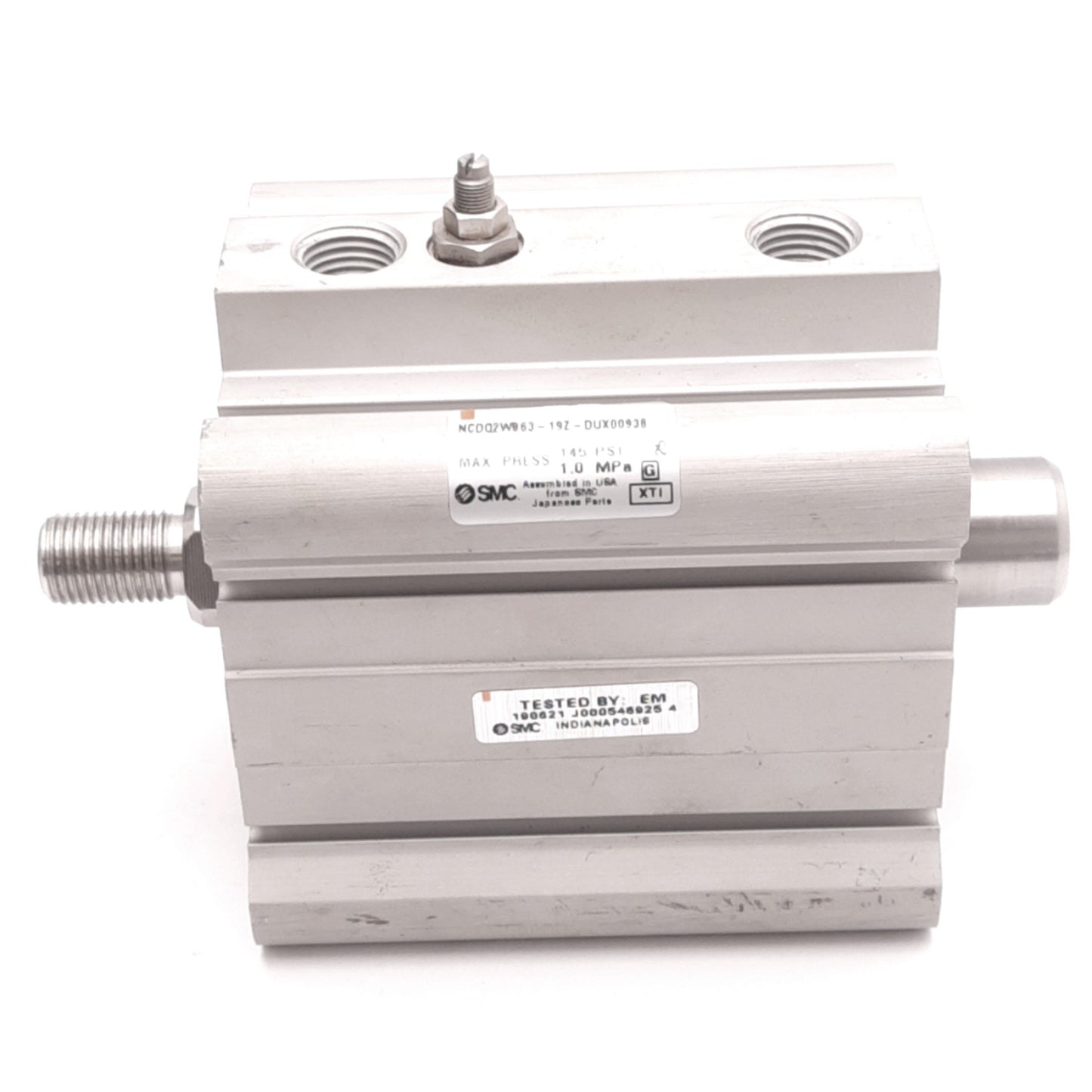 Used SMC NCDQ2WB63-19Z-DUX00938 Compact Cylinder, ø63mm Bore, 19mm Stroke, 1.0MPa