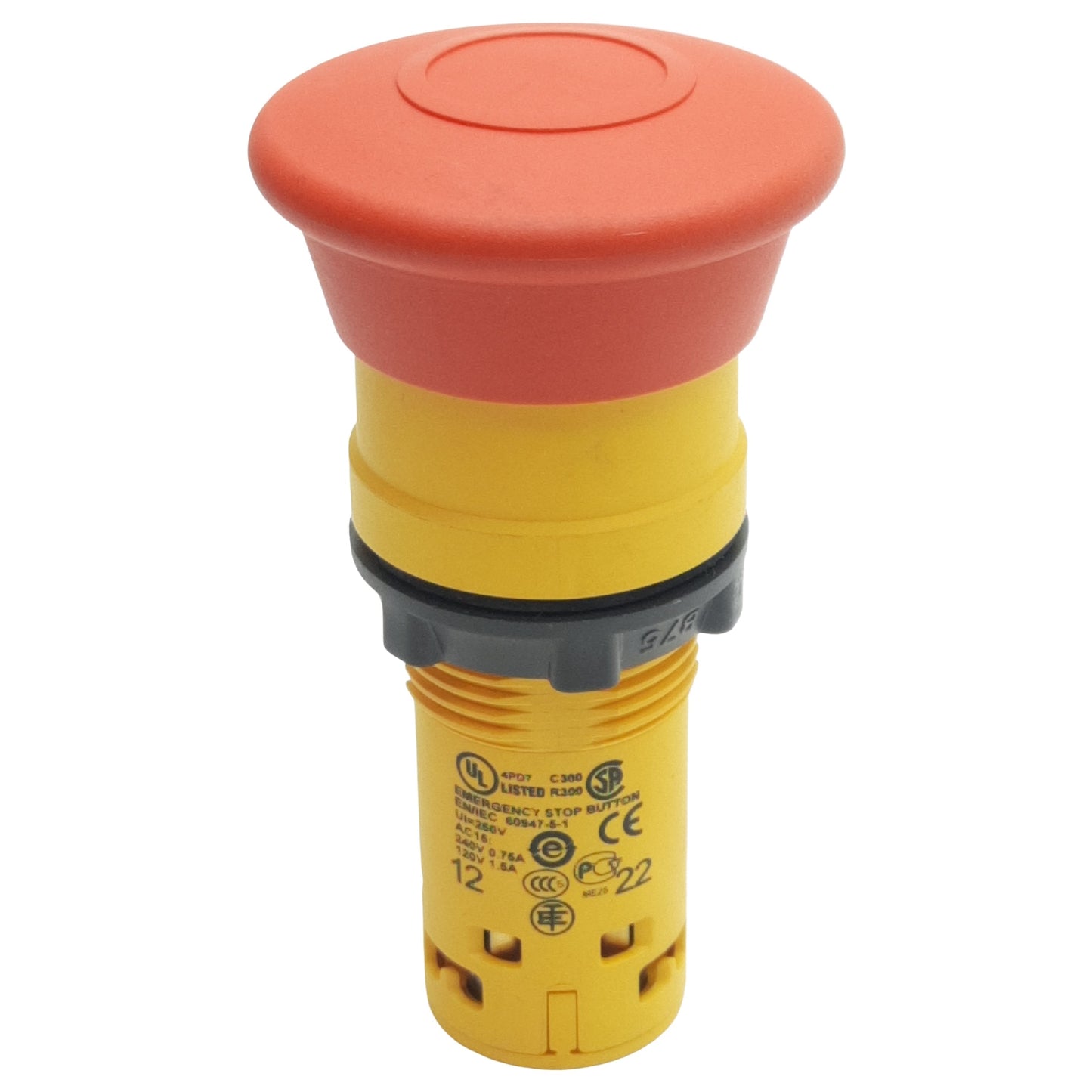 New Schneider Electric XB7NT844 Emergency Stop Pushbutton, 2NC, 125VDC/120VAC, 22mm