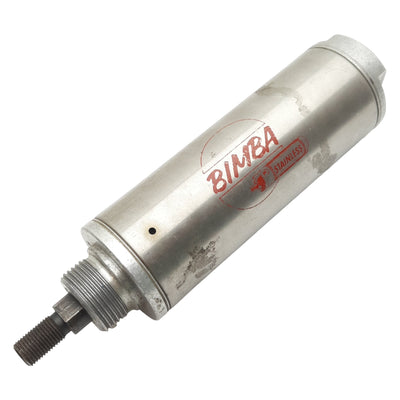 Used Bimba 312 Pneumatic Cylinder, ø2in Bore, 2in Stroke, 1/4in NPT, 250psi