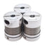 Used Lot of 3 Gerwah DKN 15-26-4-8 Metal Bellows Coupling ø4mm & ø8mm Bores, 0.8Nm