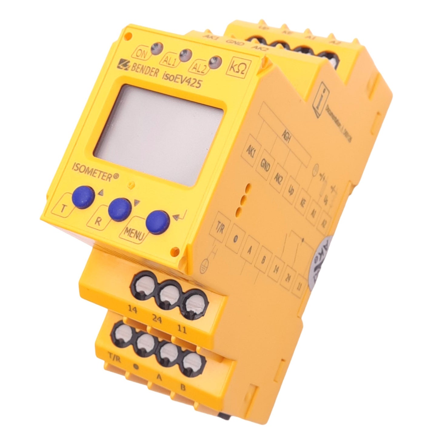 Used Bender isoEV425-D4-4 ISOMETER Insulation Monitoring Device, 100-240VAC/24-240VDC