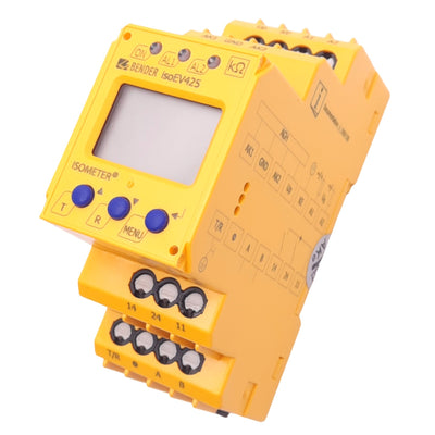 Used Bender isoEV425-D4-4 ISOMETER Insulation Monitoring Device, 100-240VAC/24-240VDC