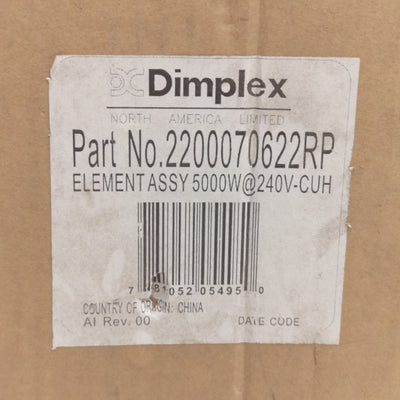 New Dimplex 2200070622RP Replacement Element Assy, 5000W 240VAC, For CUH Heaters