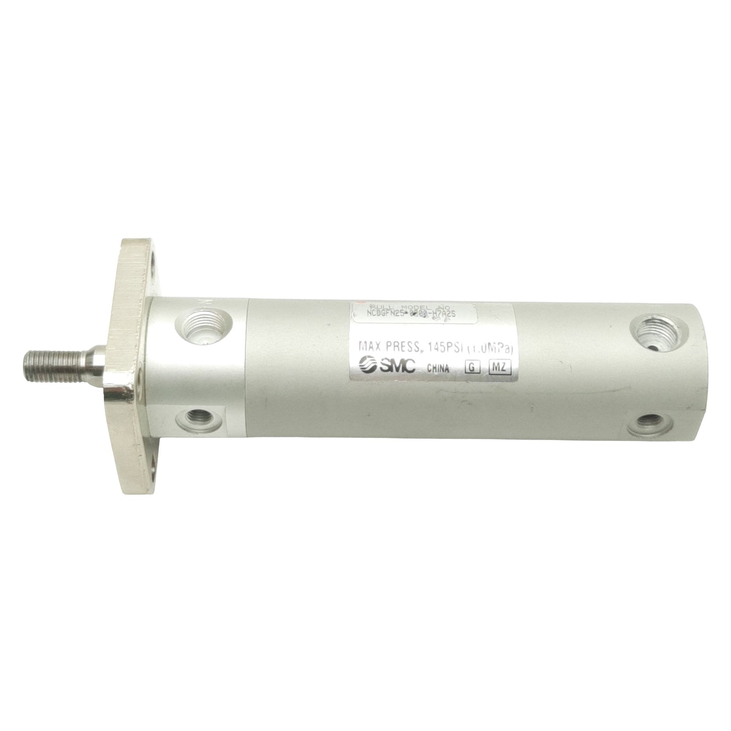 Used SMC NCDGFN25-0200-H7A2S Pneumatic Cylinder ø25mm/1in Bore, 2in Stroke, 1/8in NPT