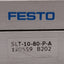 Used Festo SLT-10-80-P-A Pneumatic Slide, ø10mm Bore, 80mm Stroke, 1-10bar, M5 Ports