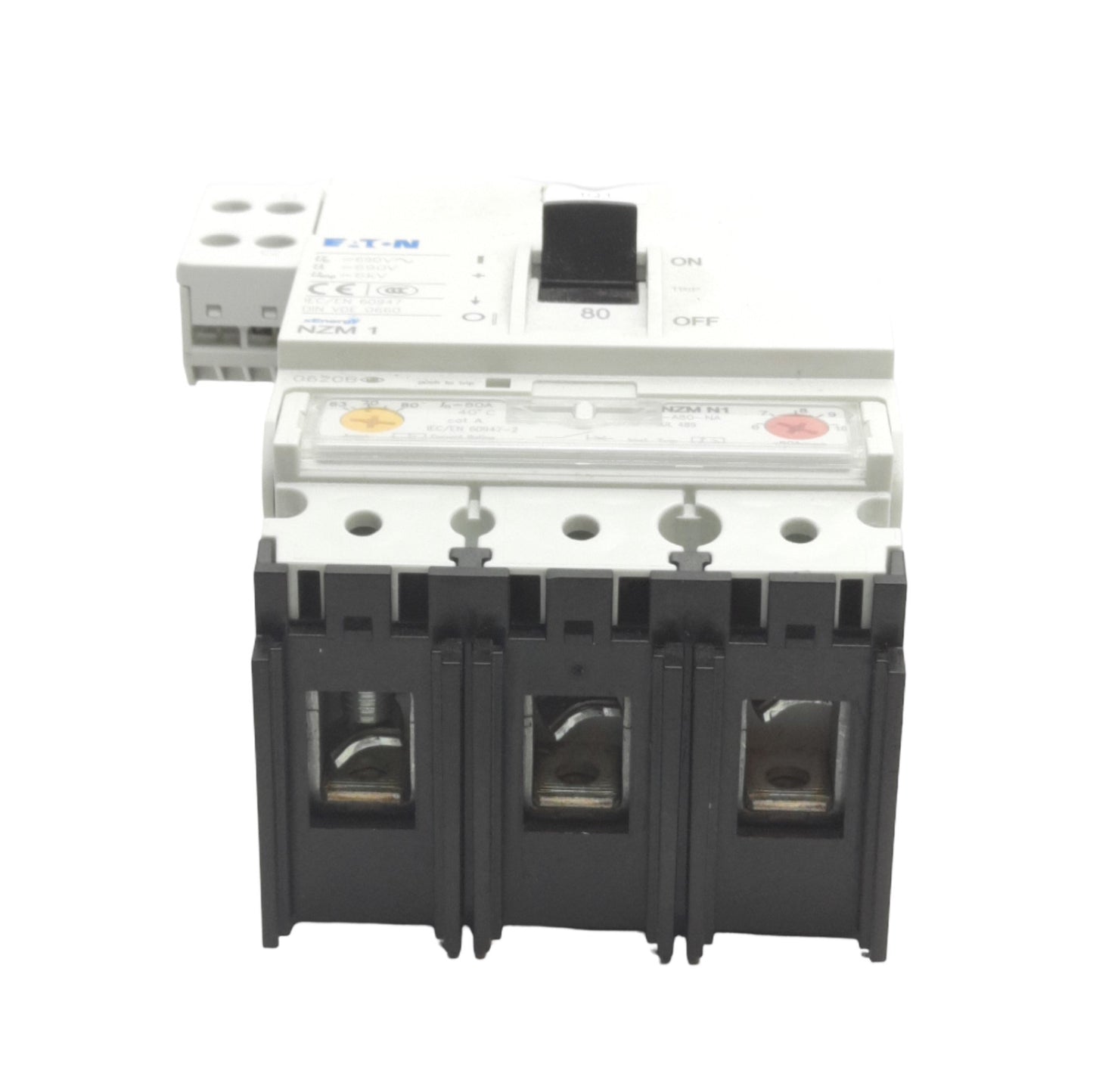 Used Eaton NZMN1-A80-NA Circuit Breaker 63-80A, 690VAC/500VDC, 3-Poles