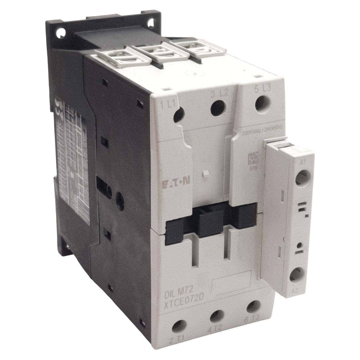 Used Eaton XTCE072D00F Contactor, 3-Pole 3-PH, 72A 690VAC, 230/240VAC Coil