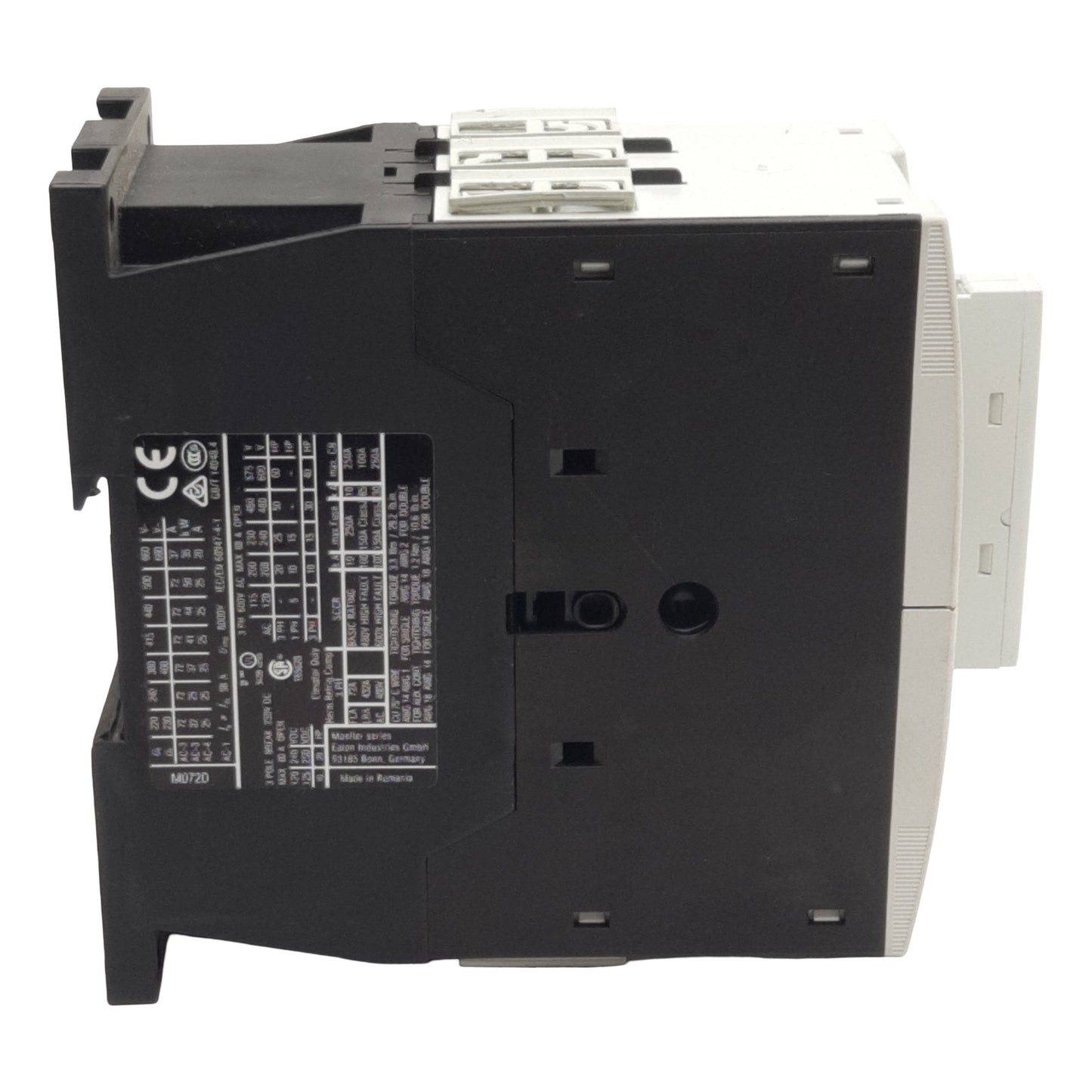 Used Eaton XTCE072D00F Contactor, 3-Pole 3-PH, 72A 690VAC, 230/240VAC Coil