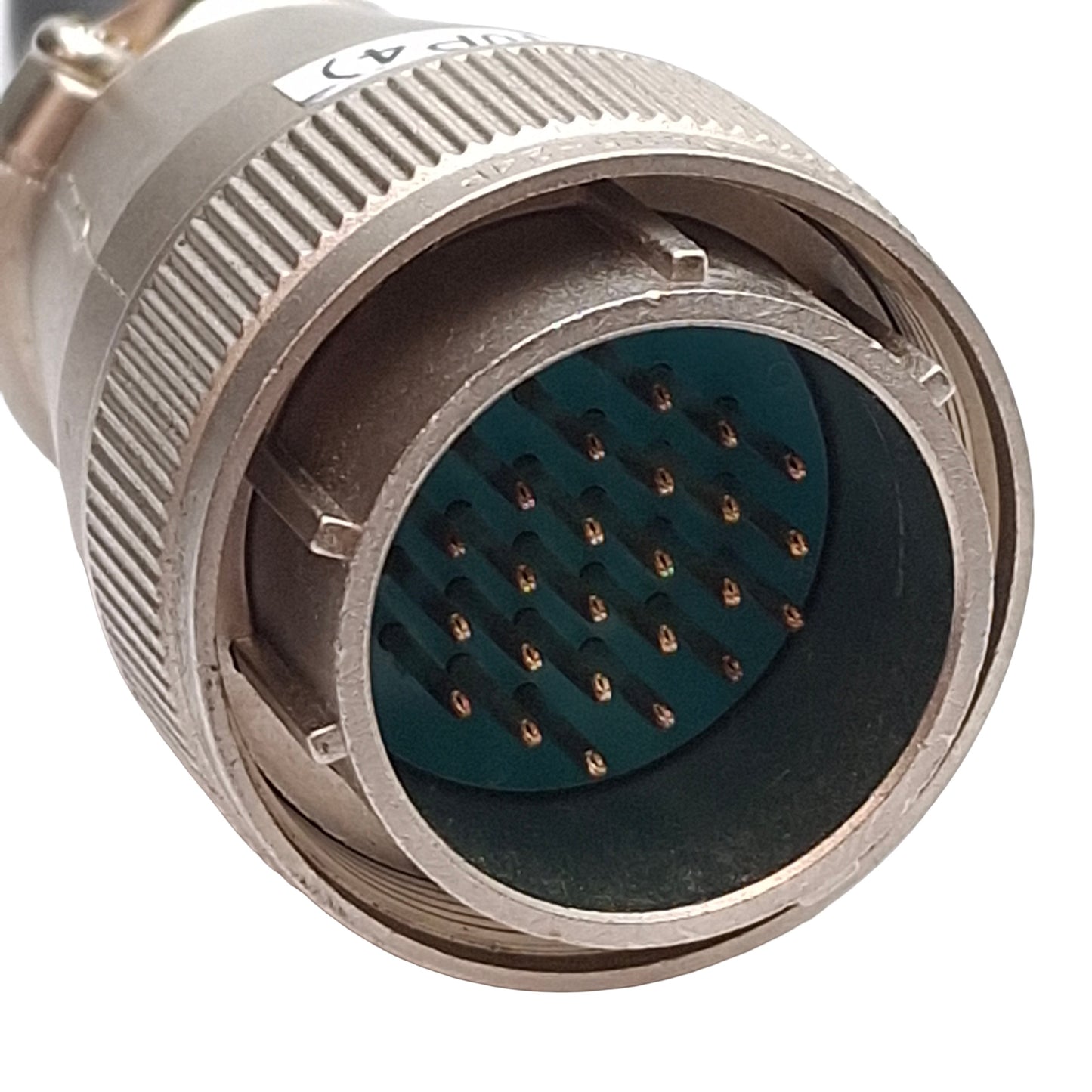 Used JAE SRCN6A25-24 Robot Teach Pendant Cable, M30 24-Pin Male to Female, 5m Long