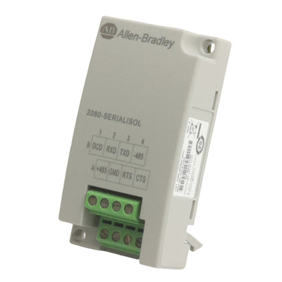Used Allen Bradley 2080SERIALISOL 81242 Micro 800 Serial Port, RS232/485 Serial Port