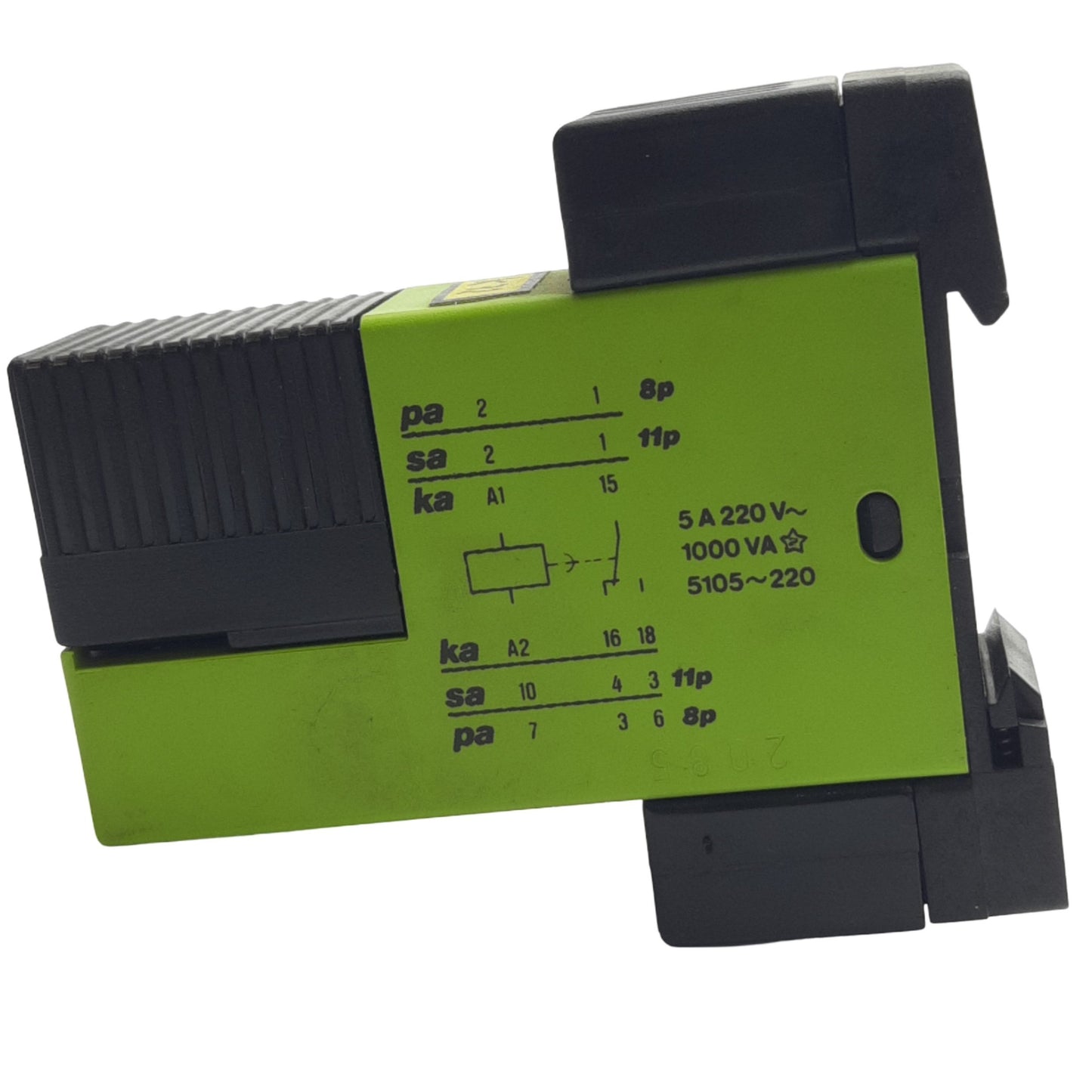 Used Tele Controls 5105~220 Time Delay Relay, 5 A 220VAC, 50/60 Hz, 1000 VA, 0-6 Sec