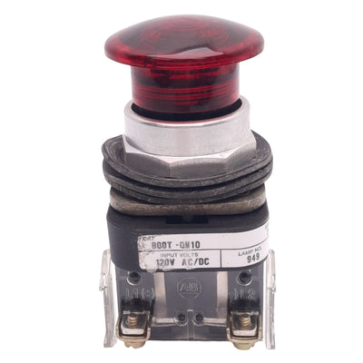 Used Allen Bradley 800T-QM10 Illuminated Pushbutton, ø30mm, 1NC 1NO, 600VAC 10A Max