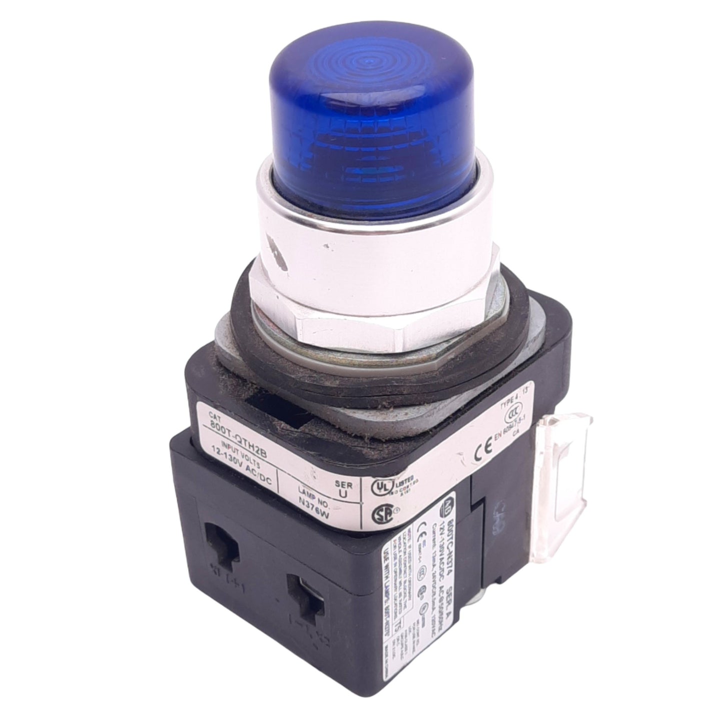 Used Allen Bradley 800T-QTH2B Illuminated Pushbutton, ø30mm, 1NC 1NO, 600VAC 10A Max