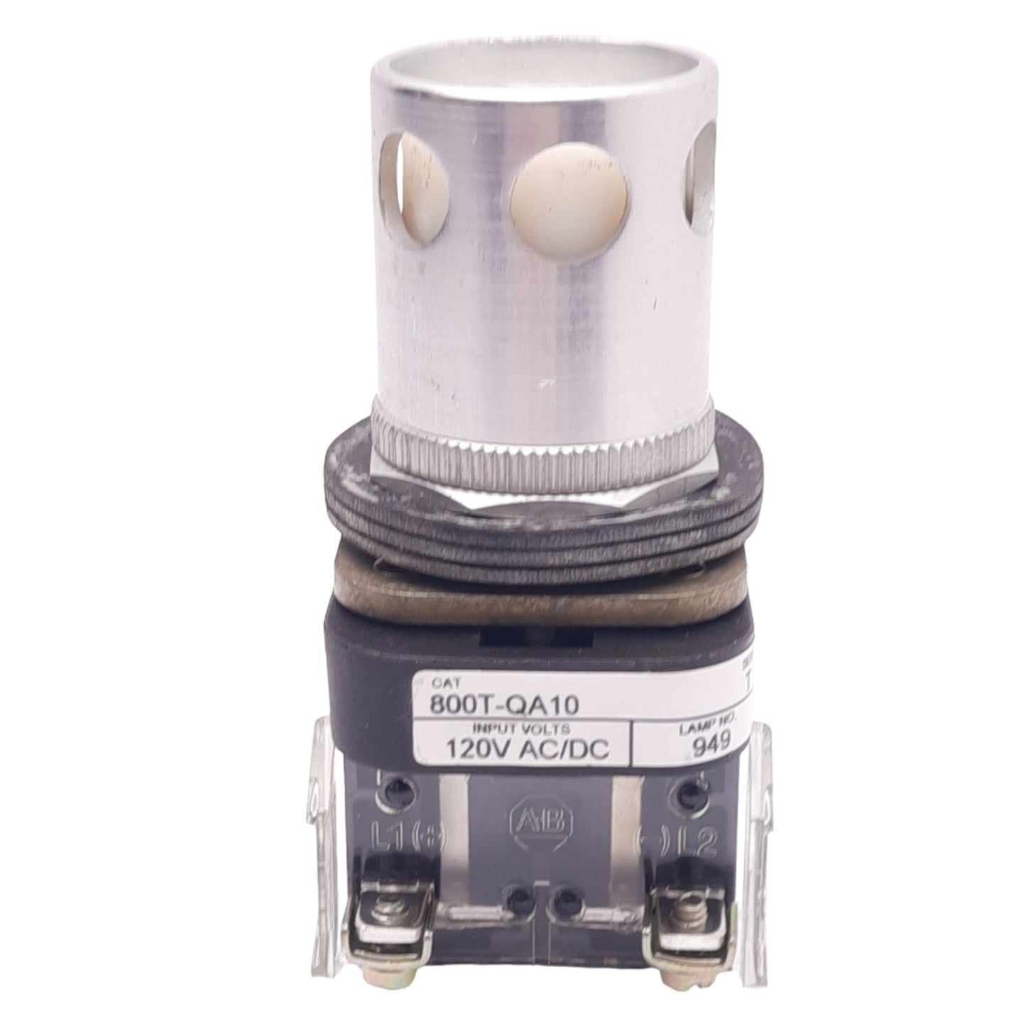 Used Allen Bradley 800T-QA10 Illuminated Pushbutton, ø30mm, 1NC 1NO, 600VAC 10A Max