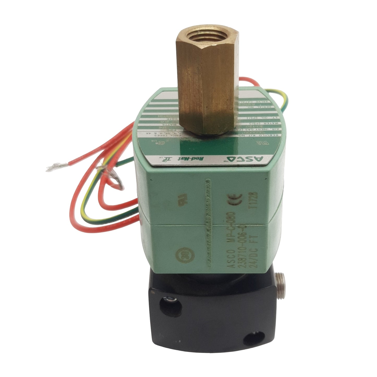 Used Asco 8551G401 Red-Hat Spool Valve, 1/4in x 1/8in NPT, 30-120psi, 24VDC Coil