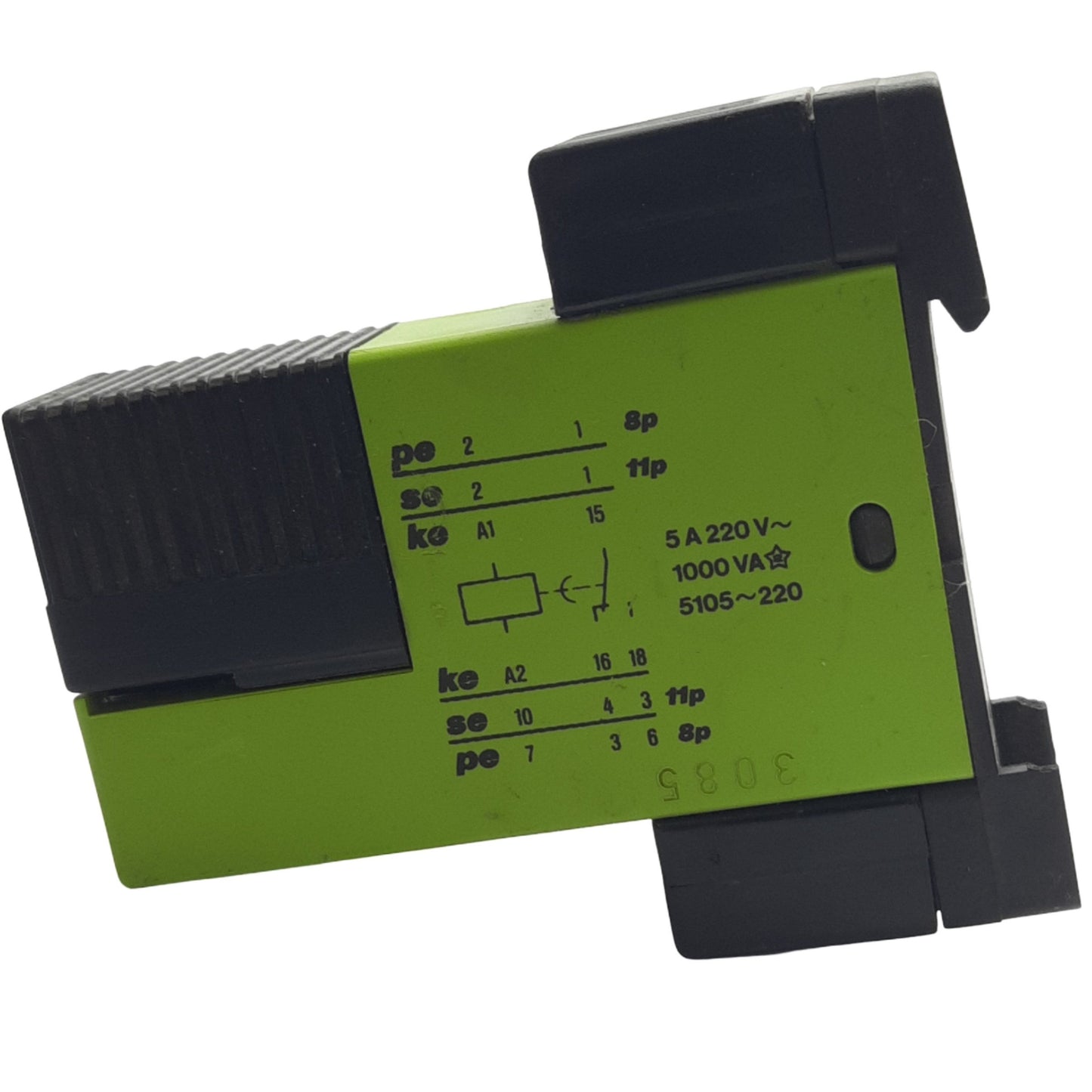 Used Tele Controls 5105~220 Time Delay Relay, 5 A 220VAC, 50/60 Hz, 1000 VA, 0-60 Sec