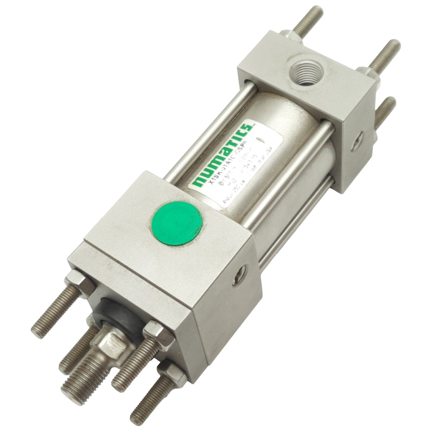 Used Numatics X1SK-01A1C-CSP0 Pneumatic Cylinder, ø1.5in Bore, 1in Stroke, 1/4in NPT