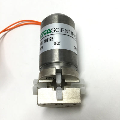 Used ASCO 401125 Fluid Pinch Valve 2-Way NO 30psi, 24VDC, 1/16" ID x 1/8" OD Tube