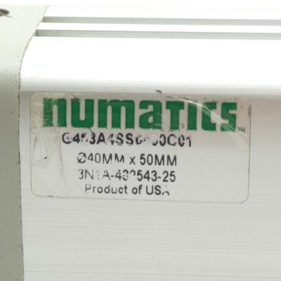 Used Asco Numatics G453A4SS0050C01 Standard Cylinder, 40mm Bore, 50 mm Stroke, G1/4